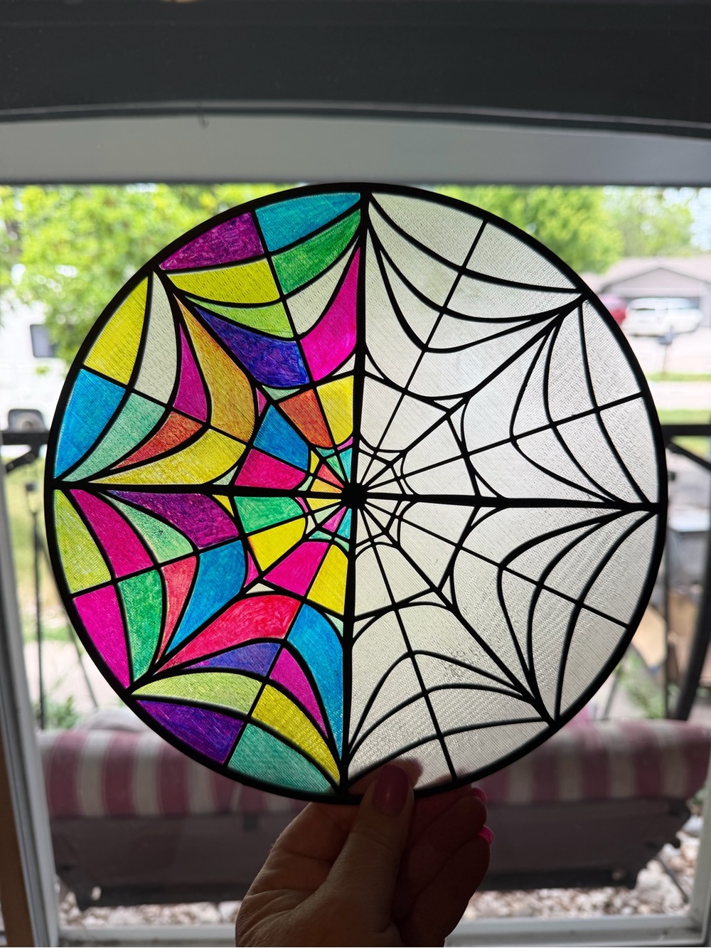 African Violets Suncatcher, Color Your Own Stained Glass Acrylic Window Decor - Picture 7 of 7